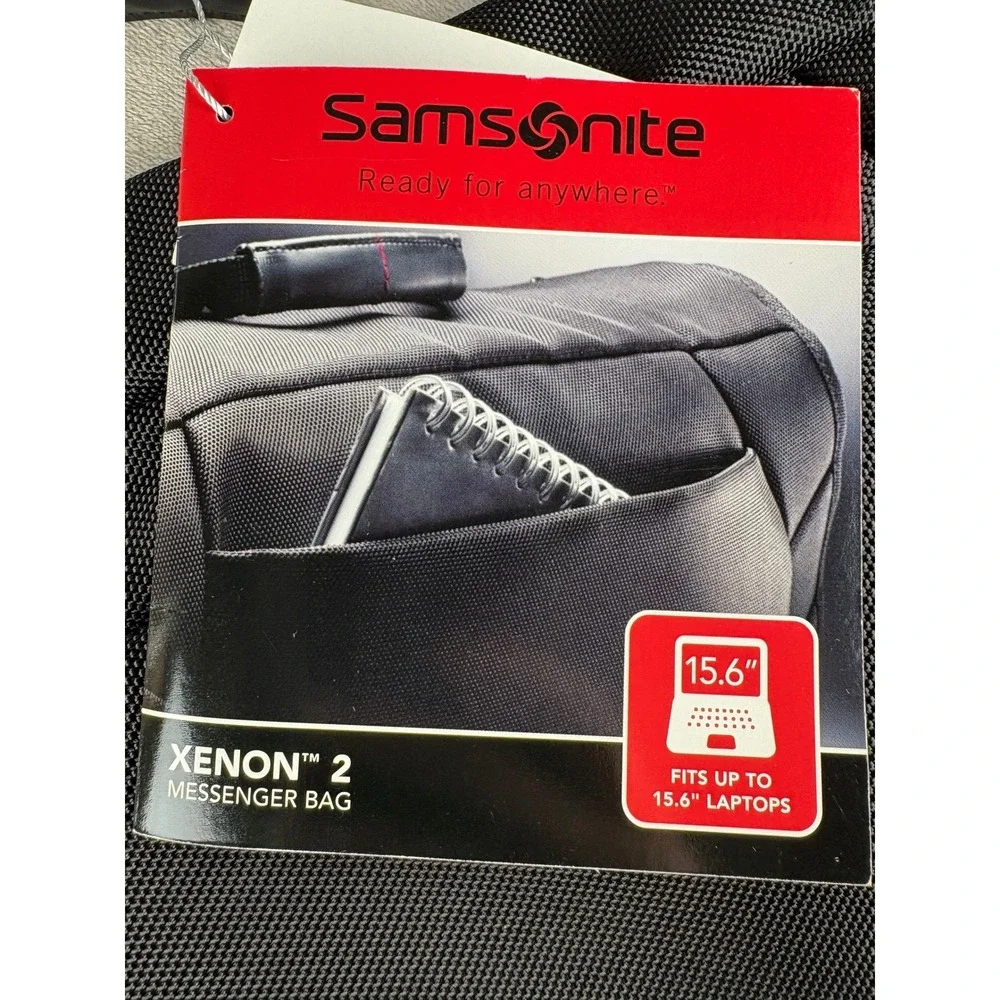 Samsonite Xenon 2 Messenger Bag Black Laptop Case 15.6 49878-1041 NWT